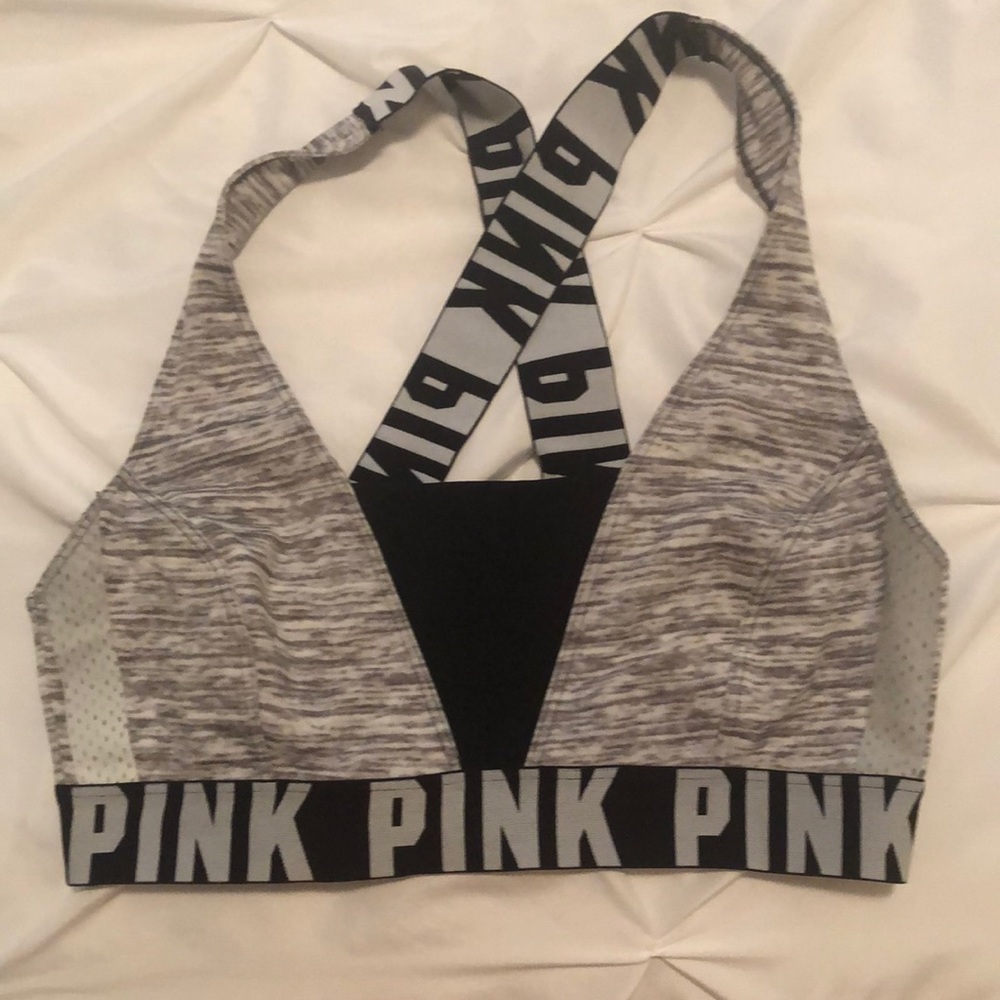 Pink sports bra